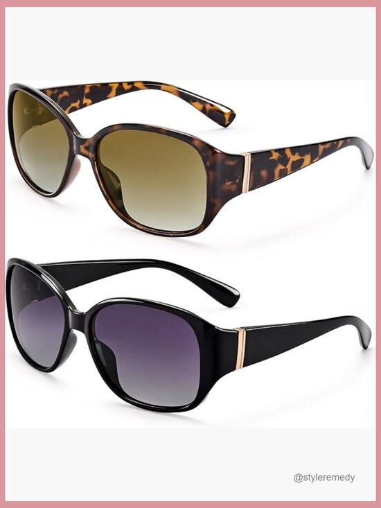 Polarized Retro Sunglasses UV400 Protection Oversized Square Frame main image 6